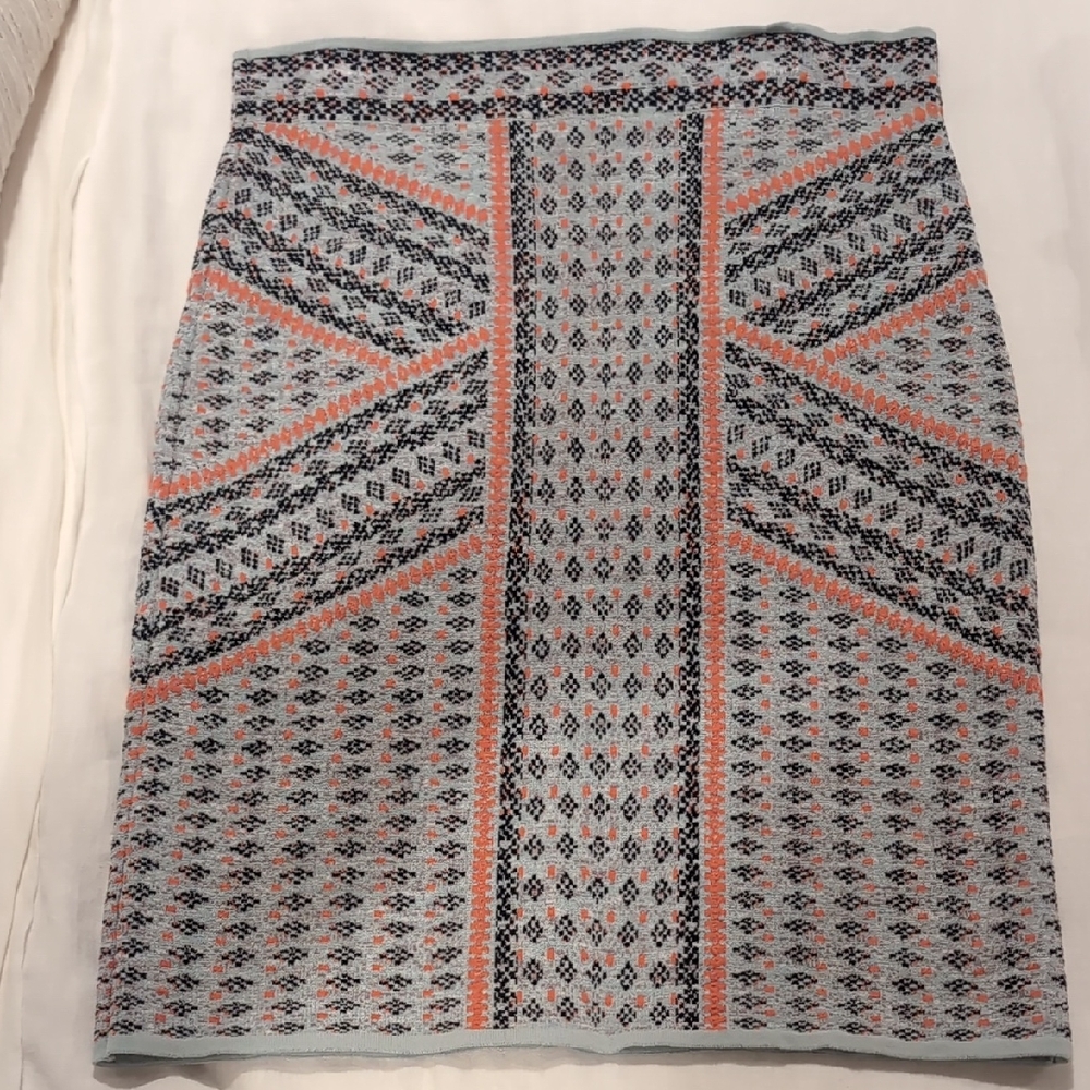 Bcbgmaxazria Multicolor Patterned Pencil Skirt - image 1